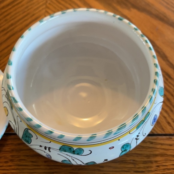 ♦️SOLD♦️Grazia Deruta Green Rooster Box Verde - Picture 4 of 5